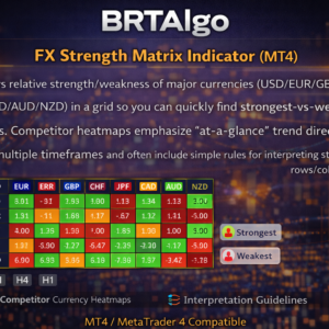 BRTAlgo FX Strength Matrix Indicator (MT4)