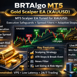 BRTAlgo MT5 Gold Scalper EA (XAUUSD) (MT5)