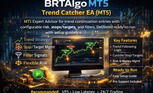 BRTAlgo MT5 Trend Catcher EA (MT5) - Brtalgo MT5 trading tool by BRT Algo