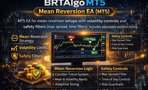 BRTAlgo MT5 Mean Reversion EA (MT5) - Brtalgo MT5 trading tool by BRT Algo
