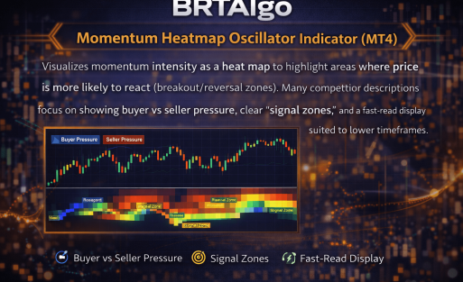 BRTAlgo Momentum Heatmap Oscillator Indicator (MT4) - Brtalgo MT4 trading tool by BRT Algo