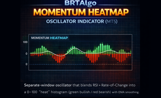 BRTAlgo Momentum Heatmap Oscillator Indicator (MT5) - Brtalgo MT5 trading tool by BRT Algo